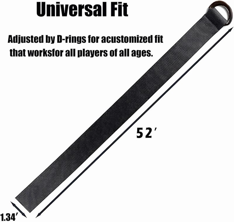 GRSECPO Web Football Belt with Two Stainless Steel D Rings 52" Football Pants Belt for Men Women Kids Youth Boys Girls - Image 4